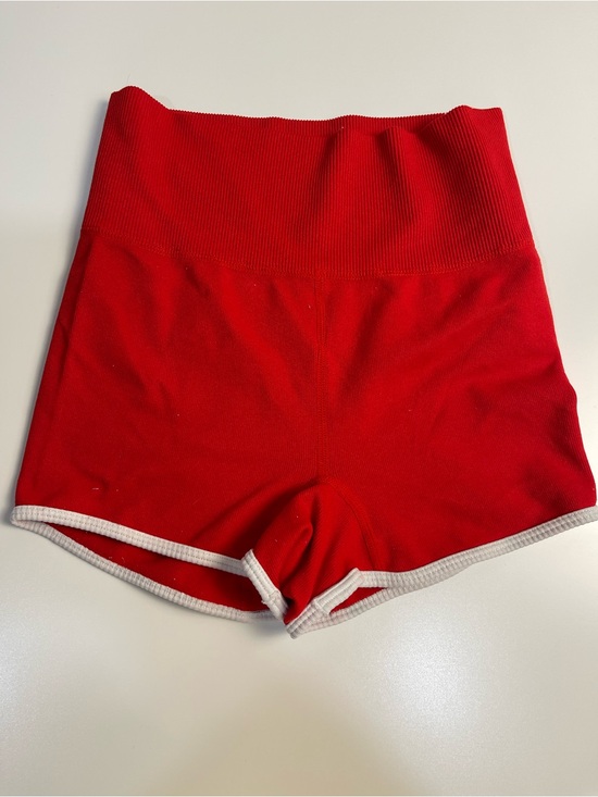 wild fable Pants - wild fable Red High-Rise Athletic Dance Shorts with White Trim Teen Tween XXS